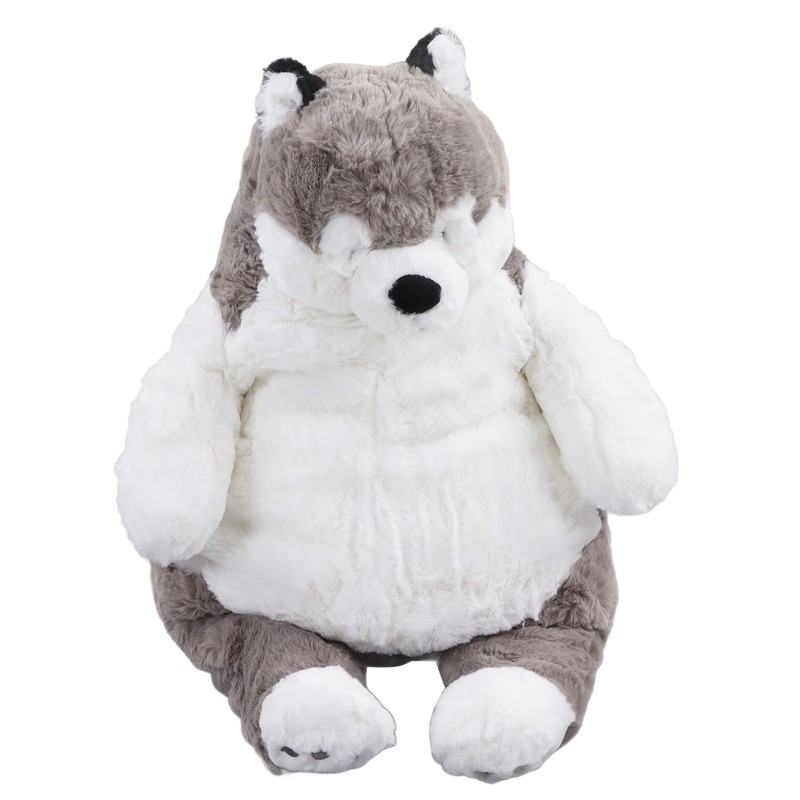 Lovely Stuffed Dog Doll Grey White Decompression Cute Dog Plush