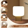 KNYELYNS Mushroom Lamp, Cordless Rechargeable Table Lamp with Glass Shade,