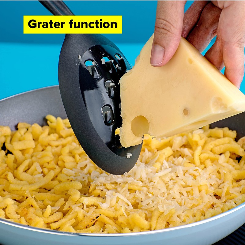 Tasty Serving Spoon with Grater, Non-Stick Cooking Spoon, Spoon Ladle