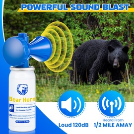 1 Pack 1.4oz Bear Horn Self Defense, Loud Air Horn for Bears, 120dB Heard up to 1/2 Mile Away, Air Horns for Safety for Wild Animals, Bear Alarm Scare Bears, Ideal for Hiking