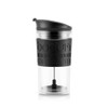 Bodum Insulated 11102-01s Piston Cup with Hinged Lid, 0.35 Litre, Black,