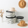Soul & Lane Floral Hat Round Boxes with Lids, Set