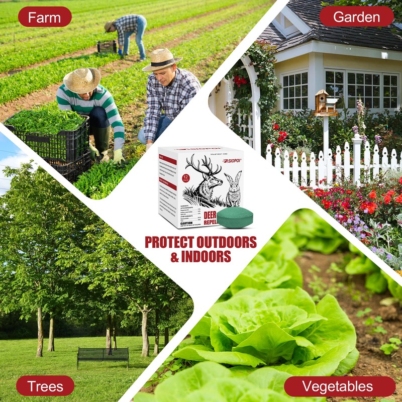 Deer Repellent Ball 12 Pcs: Effective Deer Deterrent for Garden,