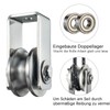 Pulley with 2 Ball Bearings, Stainless Steel Rope Pulley for