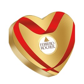 FERRERO 6 Ct  Ferrero Rocher Fine Hazelnut Chocolate Candy Valentine 4.4oz 10pc Per Hear