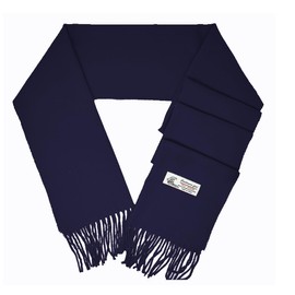 Glory Max - Bufanda unisex de invierno de color liso, sensación de cachemira, suave, clásica, 72 x 12 pulgadas, marino, 72" x 12" x 0.2"