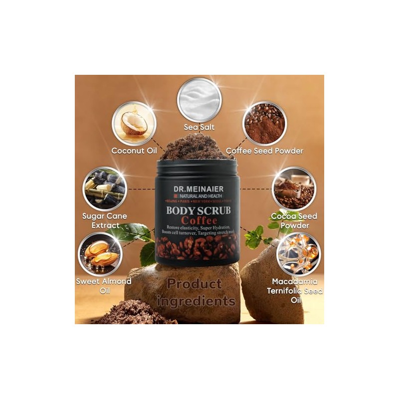 Exfoliante Corporal de Sal Marina y Café Natural Sea Salt