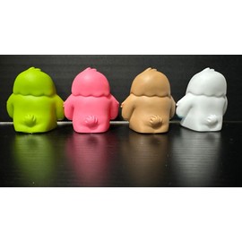 Bigfoot, Yeti, Sasquatch 2.5” Inch Vinyl Rubber Duck Style Set of 4 Figures