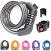ZHEGE Bicycle Lock, Wire Lock, 5-Digit Passcode, Length 1200mm, Cross-Section