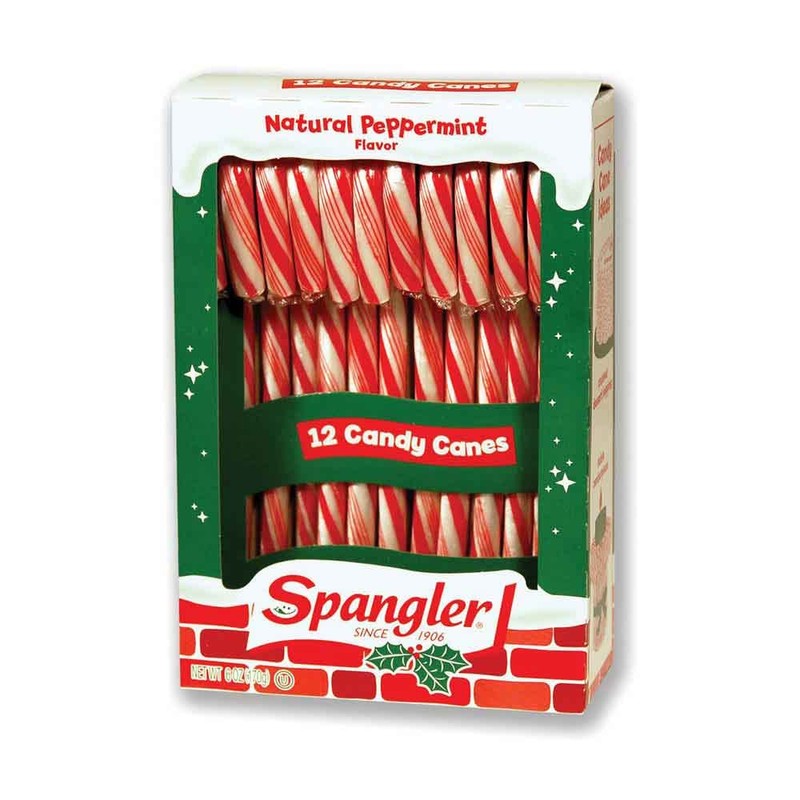Spangler Classic Red and White Peppermint Candy Canes - Natural