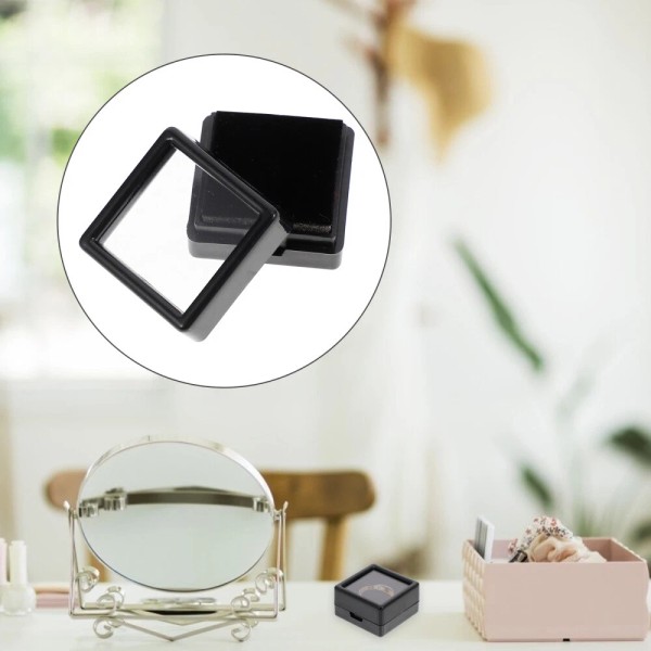 None 24Pcs Elegant Gemstone Box for Jewelry with Clear Lid