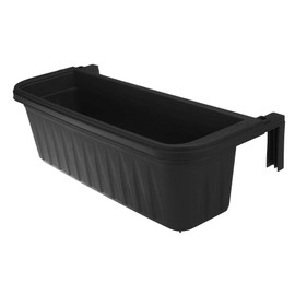 Apollo Exports International 24" Adjustable Railing Planter, Black