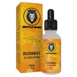 RU58841 Solución al 5% (50 mg/ml) - Tratamiento avanzado para la pérdida de cabello - Tónico para el cabello anti-andrógeno - Promueve el crecimiento del cabello y previene la calvicie