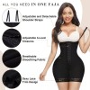 Lefun Fajas Colombianas Body Shaper Cremallera Open Bust Body