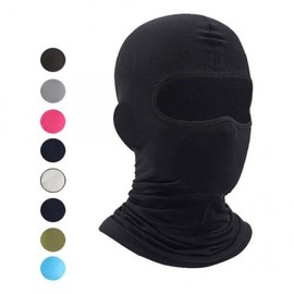 Summer UV Protection Balaclava Face Mask for Motorcycle Riding and Hiking Full Face Black