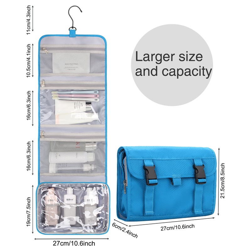 Travel Hanging Toiletry Bag for Women Men Large Capacity Makeup