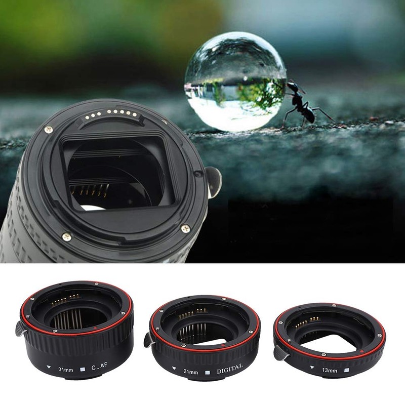 Metal Auto Focusing Macro Extension Lens Adapter Tube Rings Set