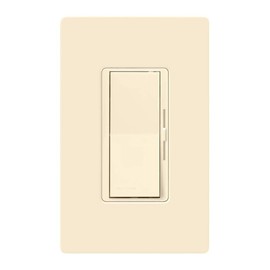 Lutron Diva LED+ Dimmer for Dimmable LED, Halogen and Incandescent Bulbs with Wallplate | 150W/Single-Pole or 3-Way | DVWCL-153PH-LA | Light Almond
