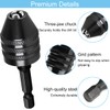 EATBALE Keyless Drill Chuck Adapter 0.3-6.5 mm and 0.3-3.6 mm