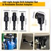 FiLwW 38Pcs Flexible Drill Bit Extension, 105° Right Angle Drill,