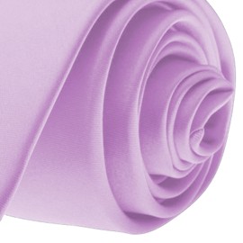 K. Alexander Skinny Lavender Tie 2 Inch Solid Mens Tie Satin