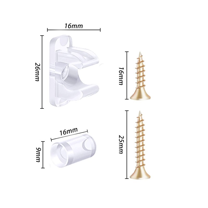 False Front Cabinet Clips, Hosrnovo 4 Pairs with Screws Reinforced