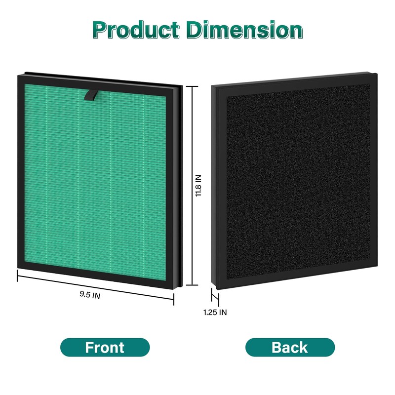 2 Pack MKD05 Air Filter Replacement Compatible With Aroeve MKD05