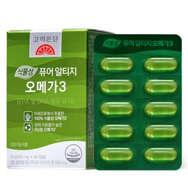 Goryeo Eundan Plant-based Pure RtG Omega-3 60 Capsules, 3 Packs (6-Month Supply)