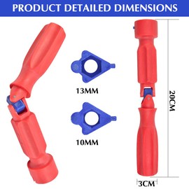 RANJIMA Installation Key for Toilet Seat, Universal Toilet Seat Installation Key with Joint, Toilet Lid Key, Toilet Seat Mounting Tool, Repair Key for Toilet Seat 10/13/17 mm, Red