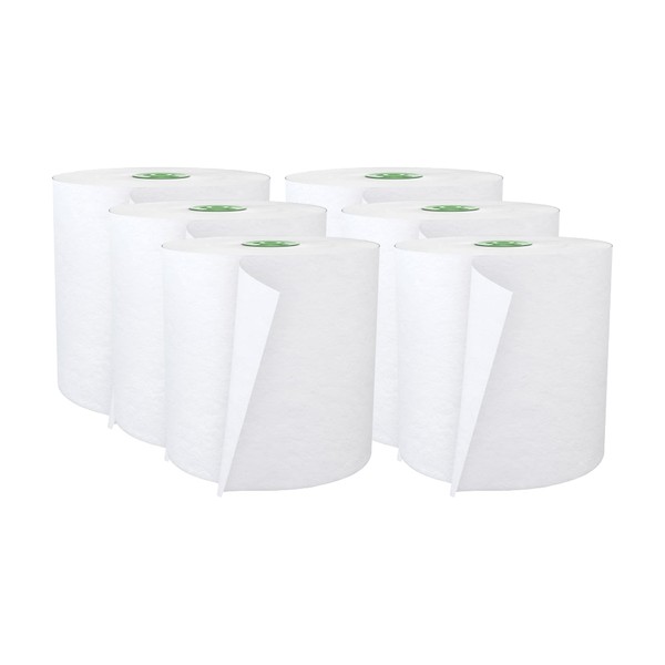 Cascades® Hardwound 1-Ply 7 1/2" Roll Towels, 775', Ultra White,