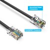 FireFold Cat5e Ethernet Patch Cable Black 20ft with Gold Plated