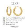 14k Yellow Gold Round Flat Hoop Earrings (20MM)
