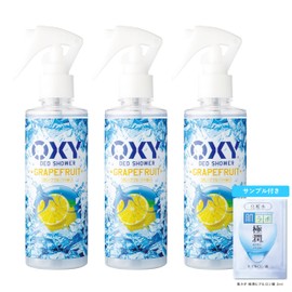 Oxy OXY Cooling Desoshawer, Grapefruit Scent x 3 Set + Ultimate Hyaluronic Acid Sachet (Super Cooling for Suppressing Sweat and Odor)