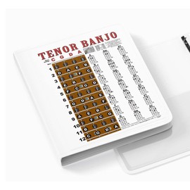Laminated Tenor 4 String Banjo Fingerboard Notes & Chord Poster Wall Chart | A New Song Music | 8.5x11