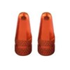 Aluminium Presta Tyre Valve Dust Caps (2 Pack) (orange)