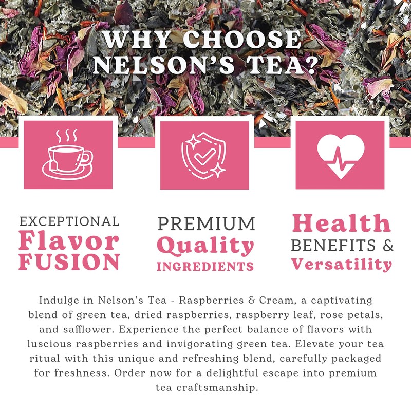 Nelson's Tea Raspberry & Cream - Cut & Sifted Loose