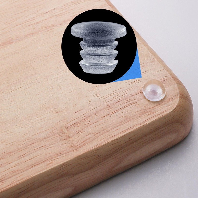 ANCIRS 100 pcs Assorted Glass Top Table Bumpers with Stem,