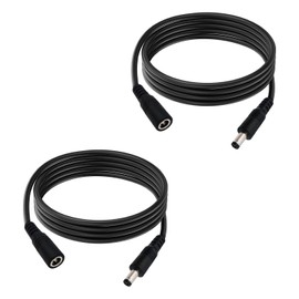 IMIYORE 2pcs/6.5ft 5.5x2.5mm 12 Volt, DC Power Extension Cord, Barrel Connector for Battery Packs, Routers, LED Strips, Projectors, Printers, Home Cameras, etc.