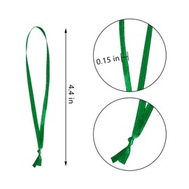 100 Pcs Christmas Ornament Ribbon, Red Ribbon Ornament Hangers, Thin Ribbon for Ornaments, Hand Tied Ornament Ribbon Loops