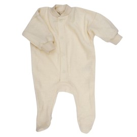 Cosilana, Sleepsuit/Bodysuit with Enclosed Feet, 100% Organic Wool (3-4 years (EU 104), Natural)