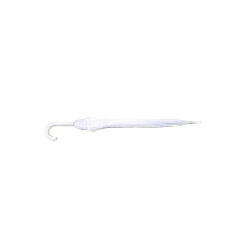 Jollybrolly Budget White Wedding Umbrellas with Frill Straight Rain Waterproof