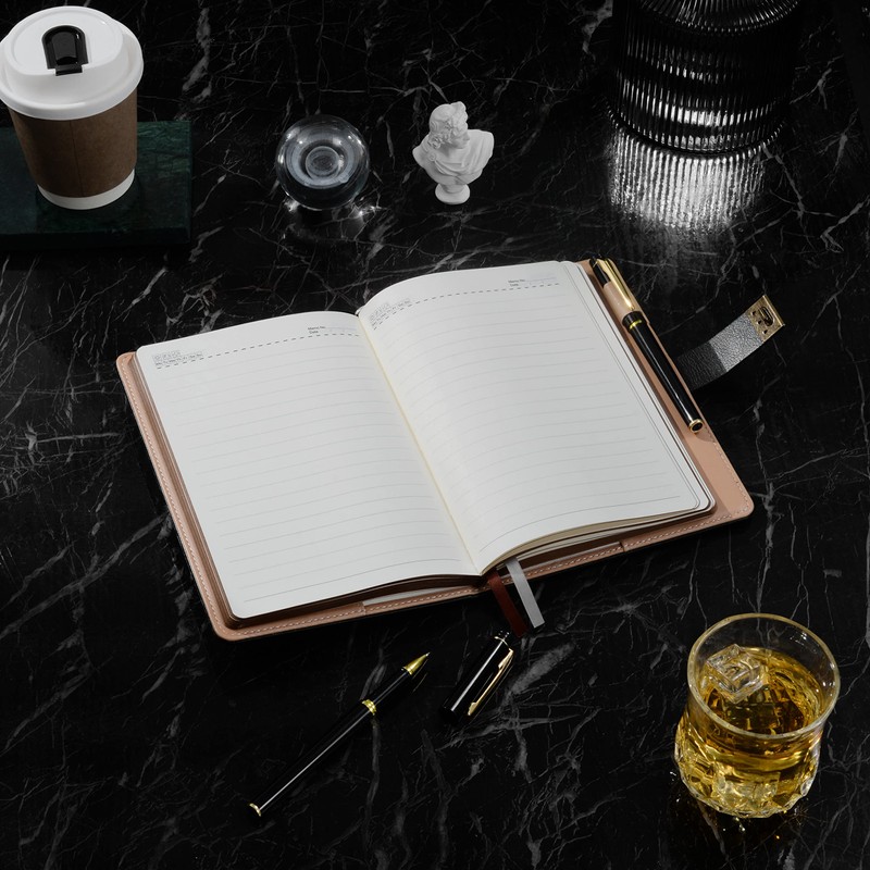 ZXHQ Lock Diary with Pen, A5 Ruled 240 Pages PU