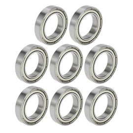 ACROPIX 6802ZZ Deep Groove Ball Bearings P5 15x24x5mm Lubricated Bearings Double Metal Seal Silver Tone Scooter Skateboard Wheel - Pack of 8