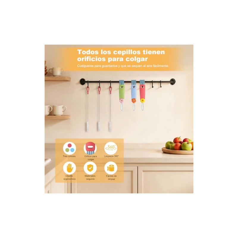 START MAKERS Kit Genérico Cepillo de Limpieza 6 Unidades, 3