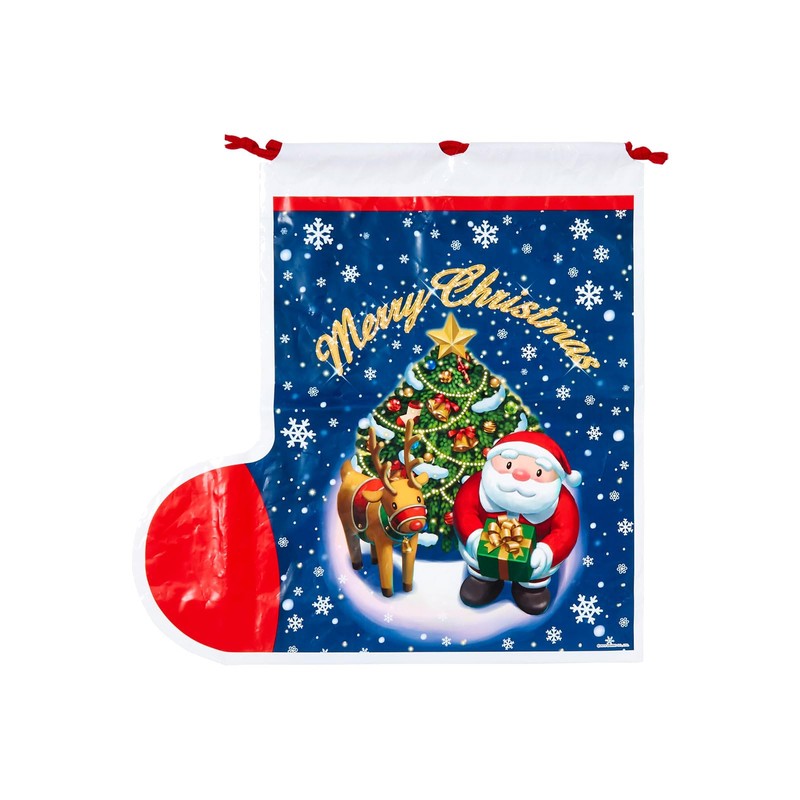 Sanrio 659622 Christmas Wrapping Bag, Santa Sock Bag, Large, Stockings,