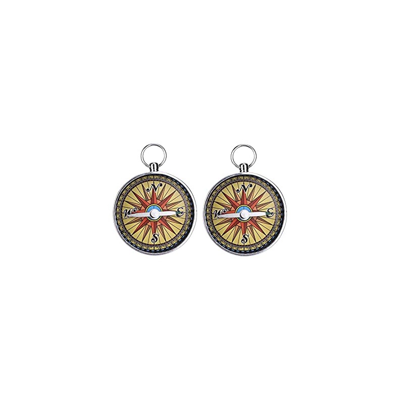 ARFUKA 2pcs Portable Compass Mini Orienteering Compass Pocket Hiking Compasses