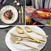 20-Piece Matte Gold Silverware Set, E-far Stainless Steel Flatware Set