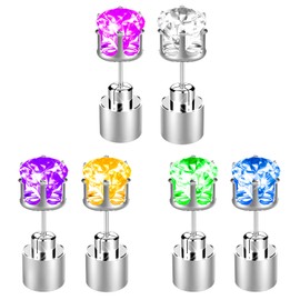Bright Stylish Glow Earrings, LED Light Up Stud Earrings, Glowing Light Up Earring for Men & Women, Diamond Crown Ear Drop Pendant Stud Stainless