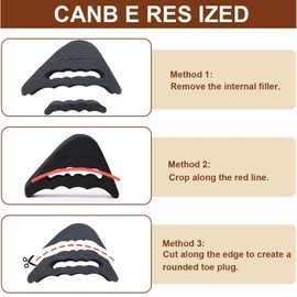 4 Paar High Heel Cushion Pads Foot Care Cushion Pads, Shoe Filler Includes Adjustable Toe Filler Inserts Heel Grips Liner Insert Preventing Too Big Shoe from Heel Slipping Blasers