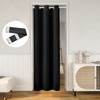 HOMEIDEAS Black Doorway Curtains Privacy, Grommet Closet Curtain for Bedroom,